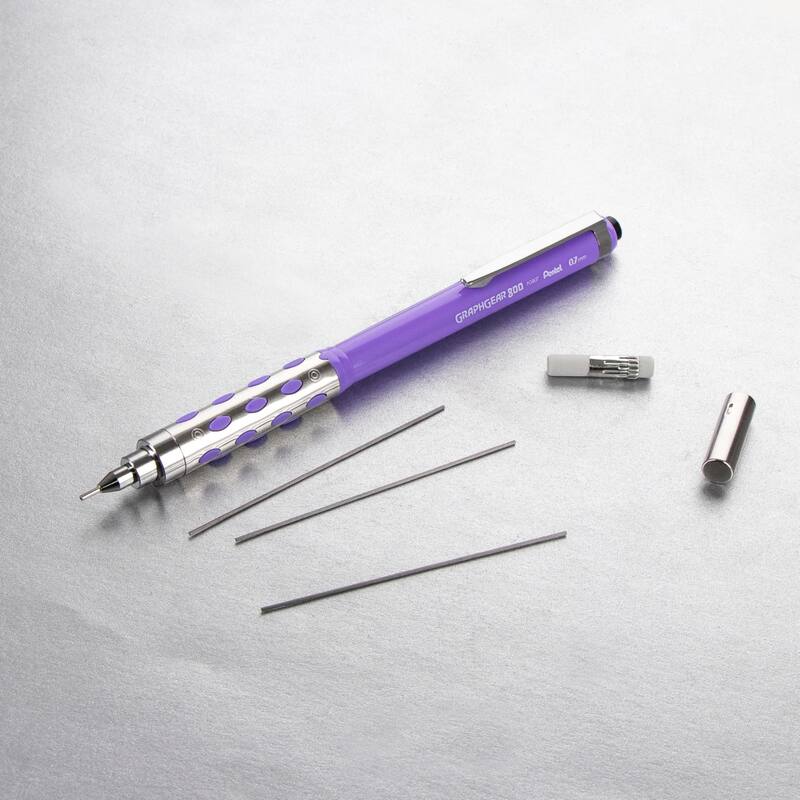 Lápis mecânico Pentel GraphGear 800 0,7 mm HB Lead, pacote com 4